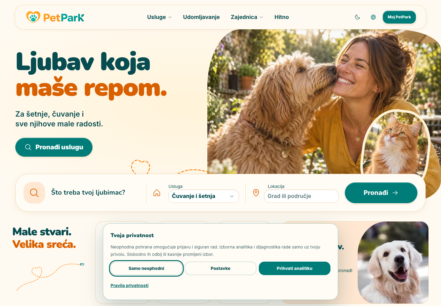 PetPark marketplace za usluge ljubimaca